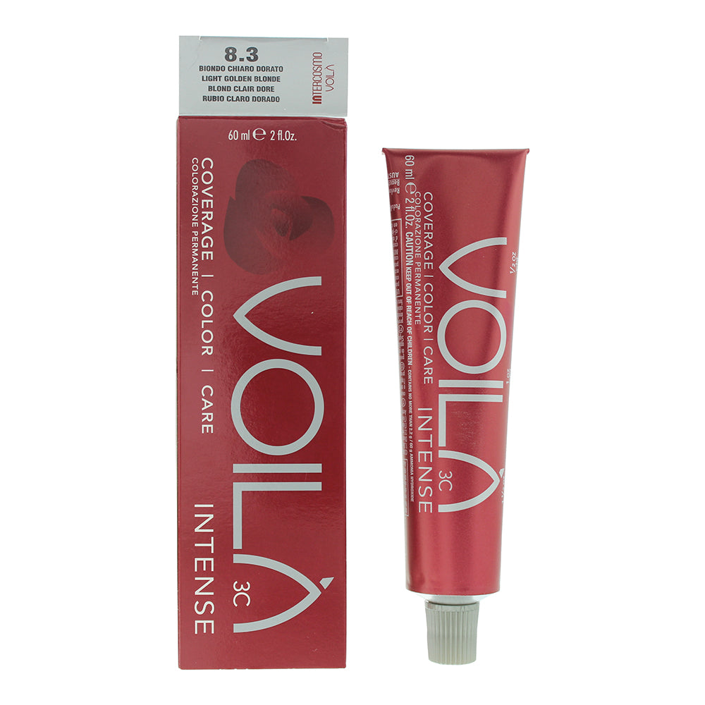 Intercosmo Voila Intense Hair Color 60ml - 8.3 Light Golden Blonde - Glow Empire