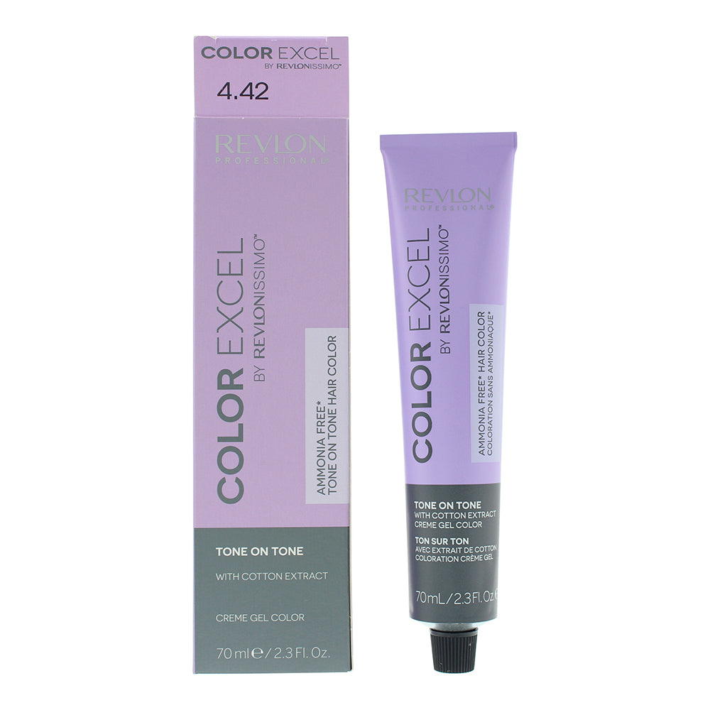 Revlon Revlonissimo Color Excel Tone On Tone Creme Gel Color 70ml - 4.42 Medium Brown - Glow Empire