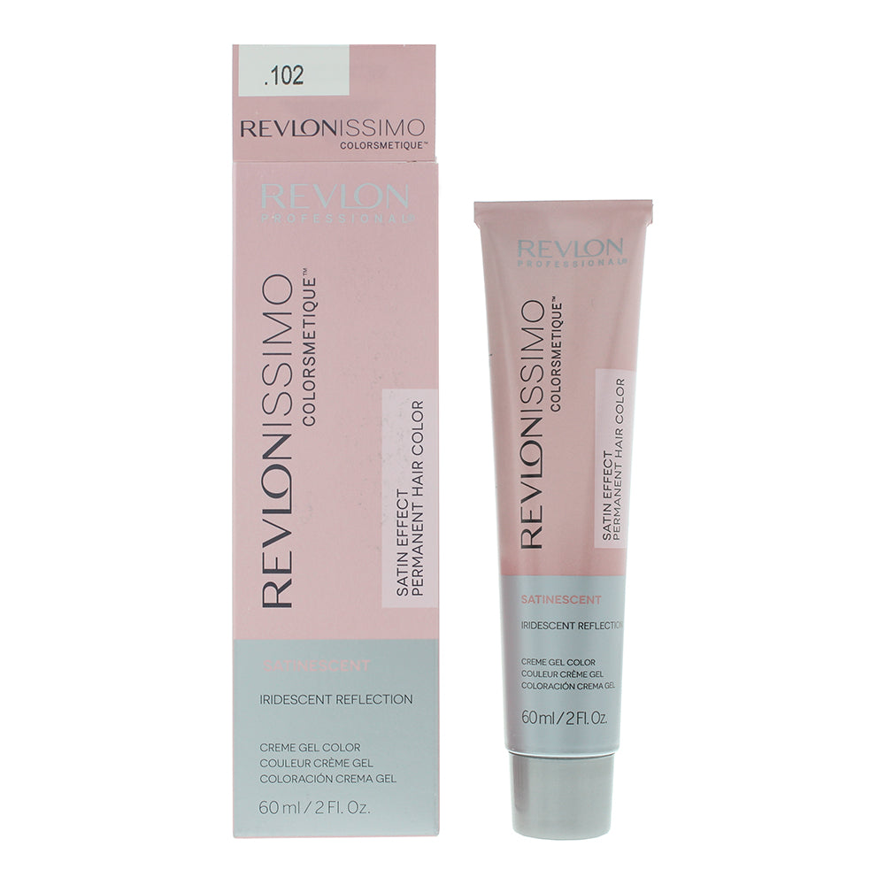 Revlon Revlonissimo Colorsmetique Permanent Hair Colour 60ml - 102 Smoky Silver - Glow Empire