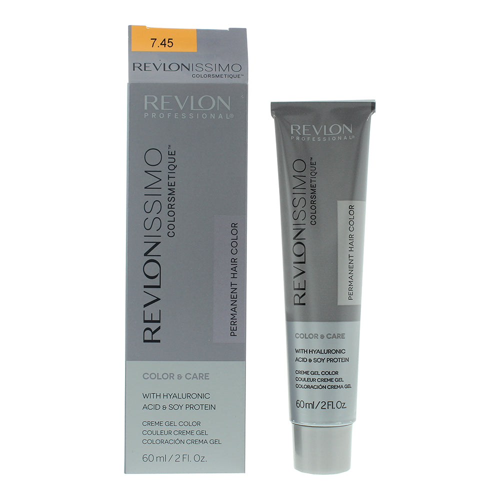 Revlon Revlonissimo Colorsmetique 7.45 Medium Mahogany Copper Blonde Hair Colour 60ml - Glow Empire