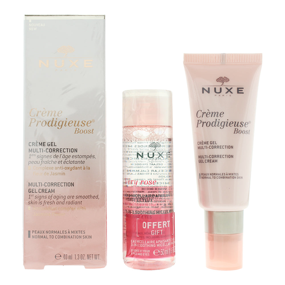 Nuxe Crème Prodigieuse Gift Set 40ml Multi Correction Gel-Cream + 50ml Micellar Water - Glow Empire
