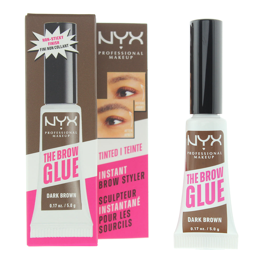 NYX The Brow Glue Dark Brown Brow Gel 5g - Glow Empire