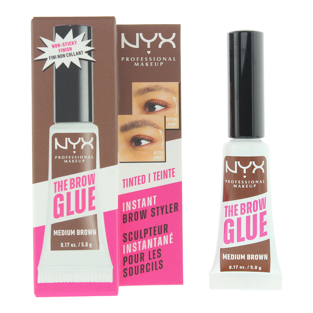 NYX The Brow Glue Medium Brown Brow Gel 5g - Glow Empire
