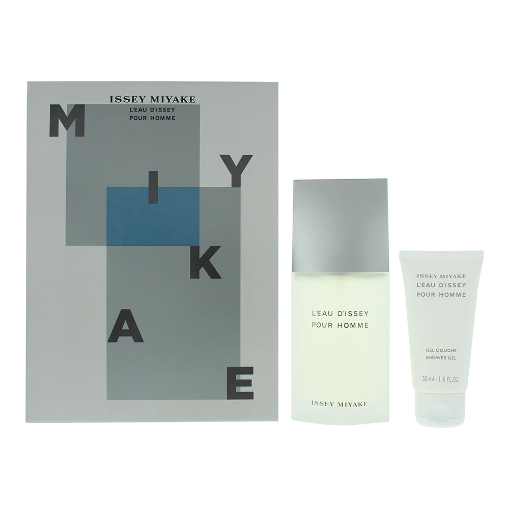 Issey Miyake L'eau D'issey Pour Homme 2 Piece Gift Set: Eau de Toilette 75ml - Shower Gel 50ml - Glow Empire