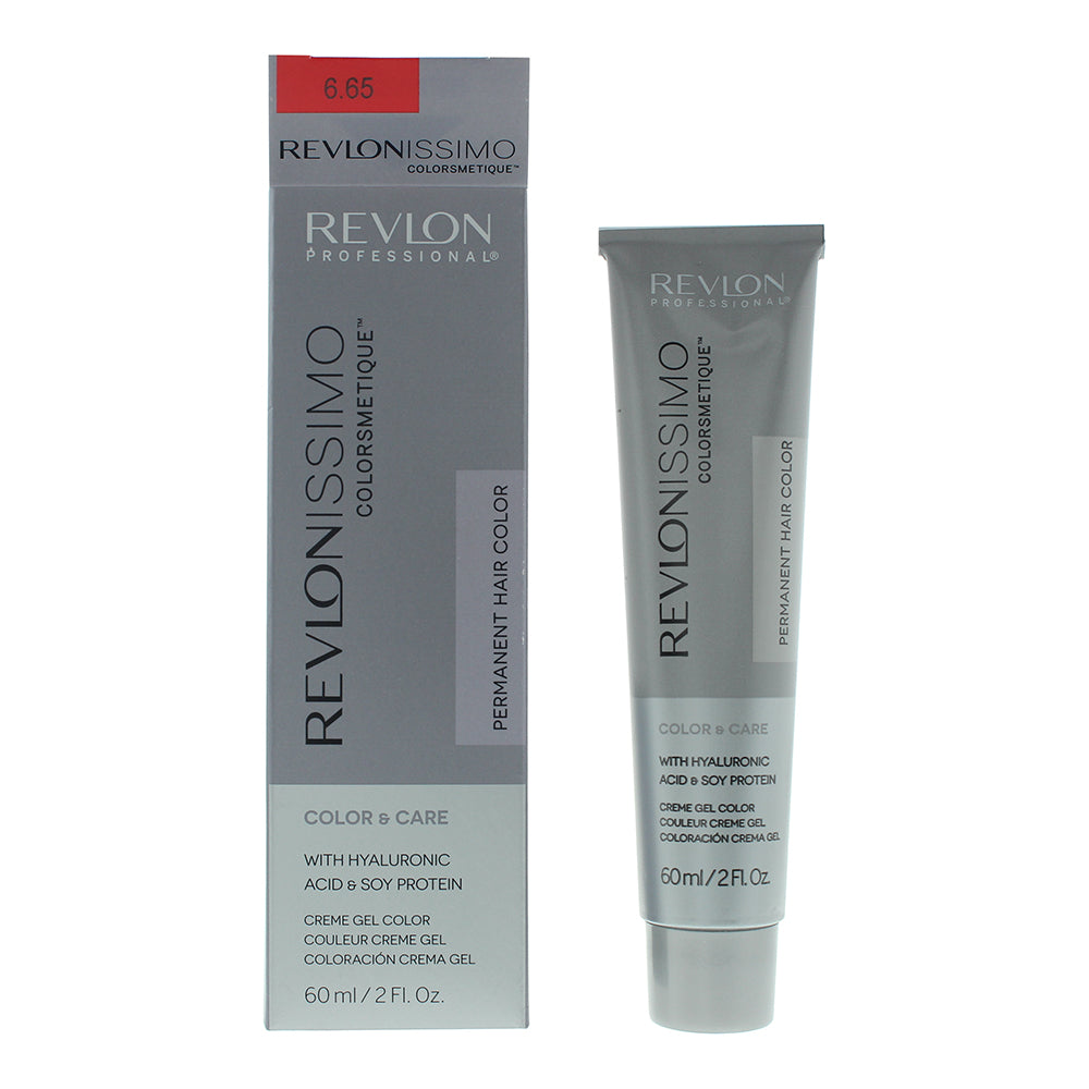 Revlon Revlonissimo Colorsmetique Permanent Hair Color 60ml - 6.65 Dark Mahogany Red Blonde - Glow Empire