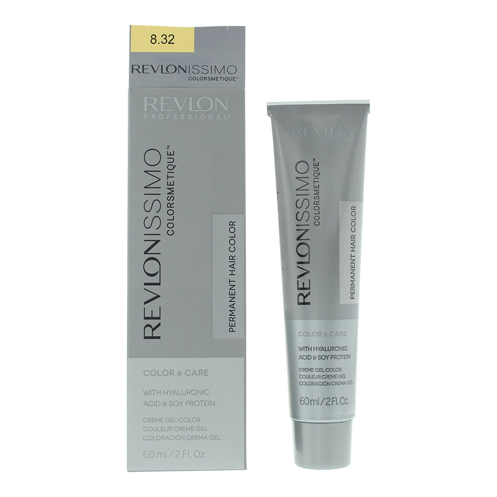 Revlon Revlonissimo Colorsmetique Permanent Hair Color 60ml - 8.32 Light Golden Peral Blonde - Glow Empire
