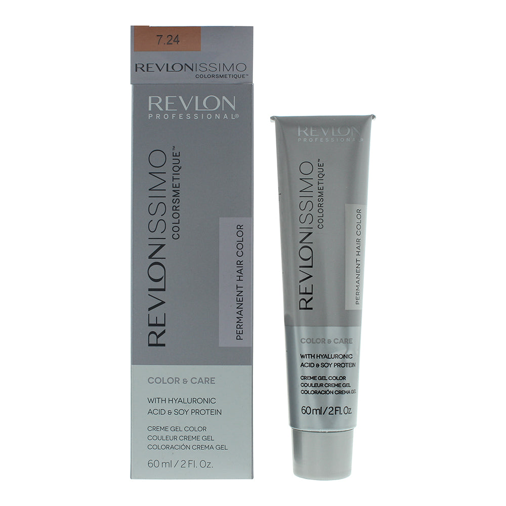 Revlon Revlonissimo Colorsmetique 7.24 Coppery Pearl Blonde Hair Colour 60ml - Glow Empire