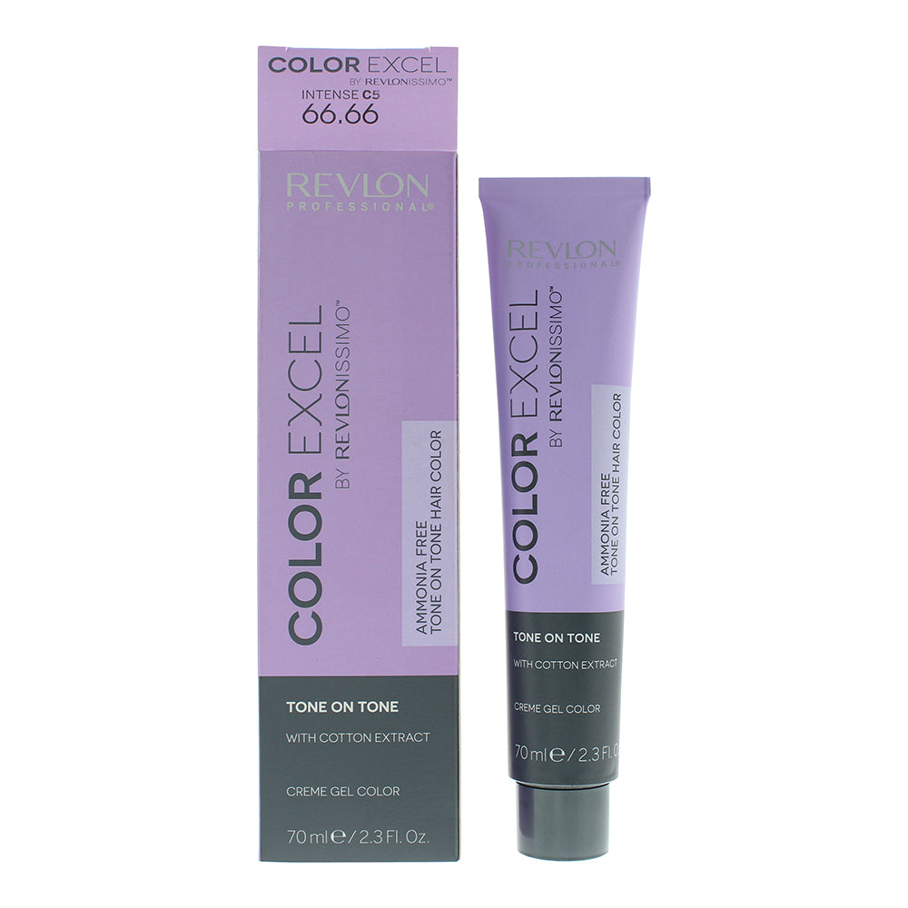 Revlon Revlonissimo Color Excel Creme Gel Hair Colour 70ml - 66.66 C5 Intense Purple Red - Glow Empire