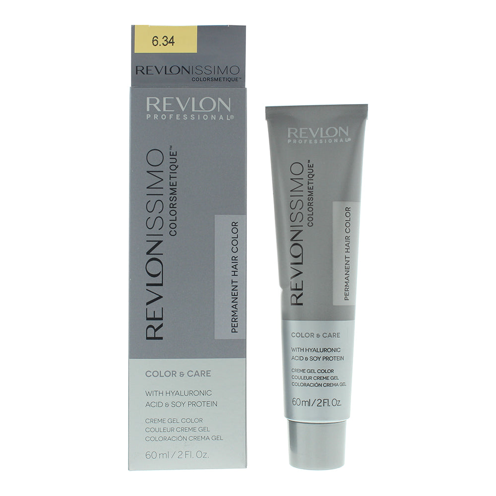 Revlon Revlonissimo Colorsmetique 6.34 Dark Coppery Gold Blonde Hair Colour 60ml - Glow Empire