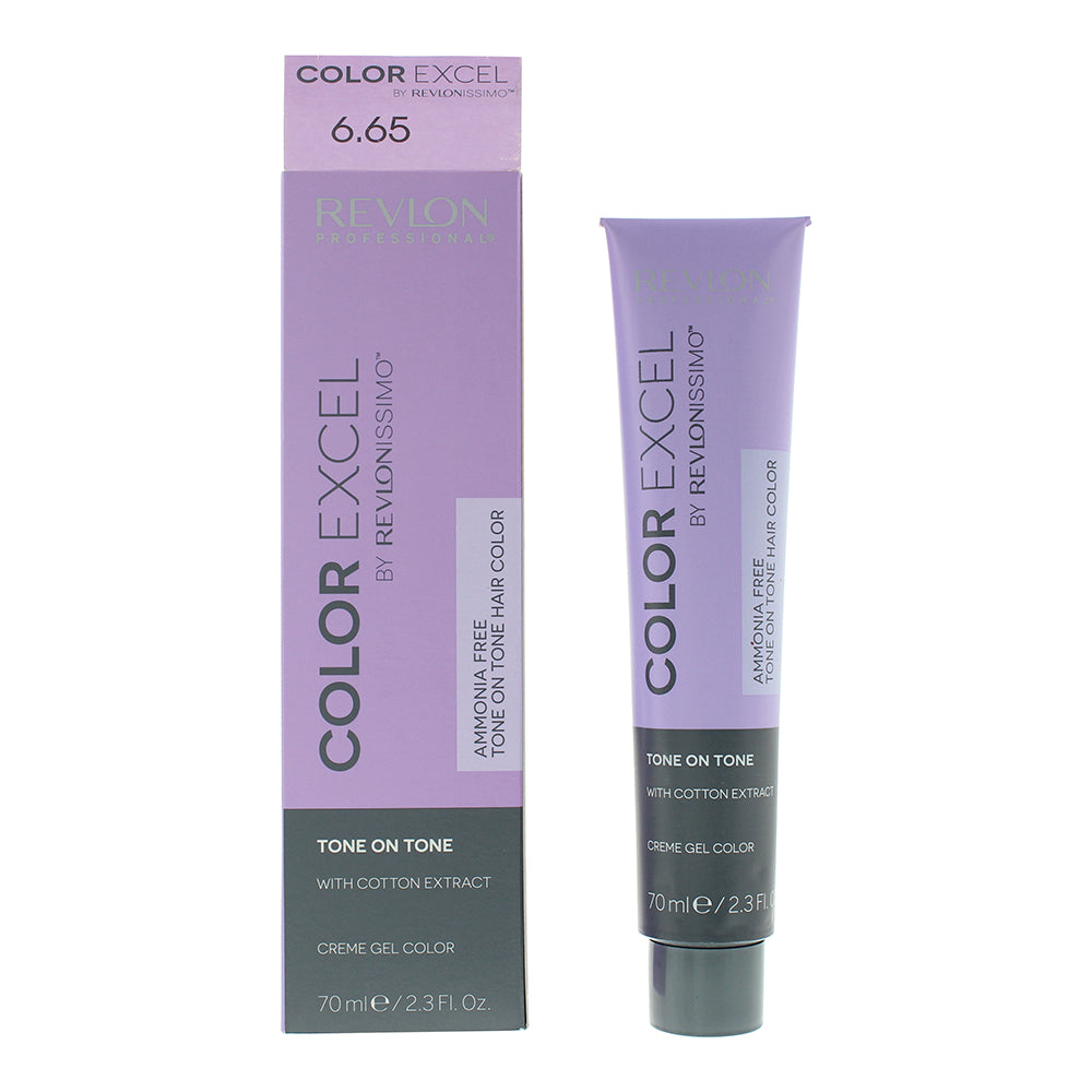 Revlon Revlonissimo Color Excel Creme Gel Hair Colour 70ml - 6.65 Dark Red Mahogany Blonde - Glow Empire