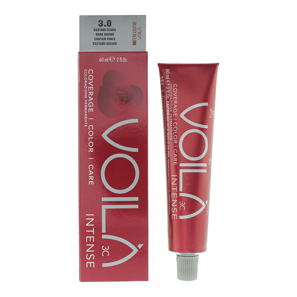 Intercosmo Voila Intense 3.0 Dark Brown Hair Color 60ml - Glow Empire
