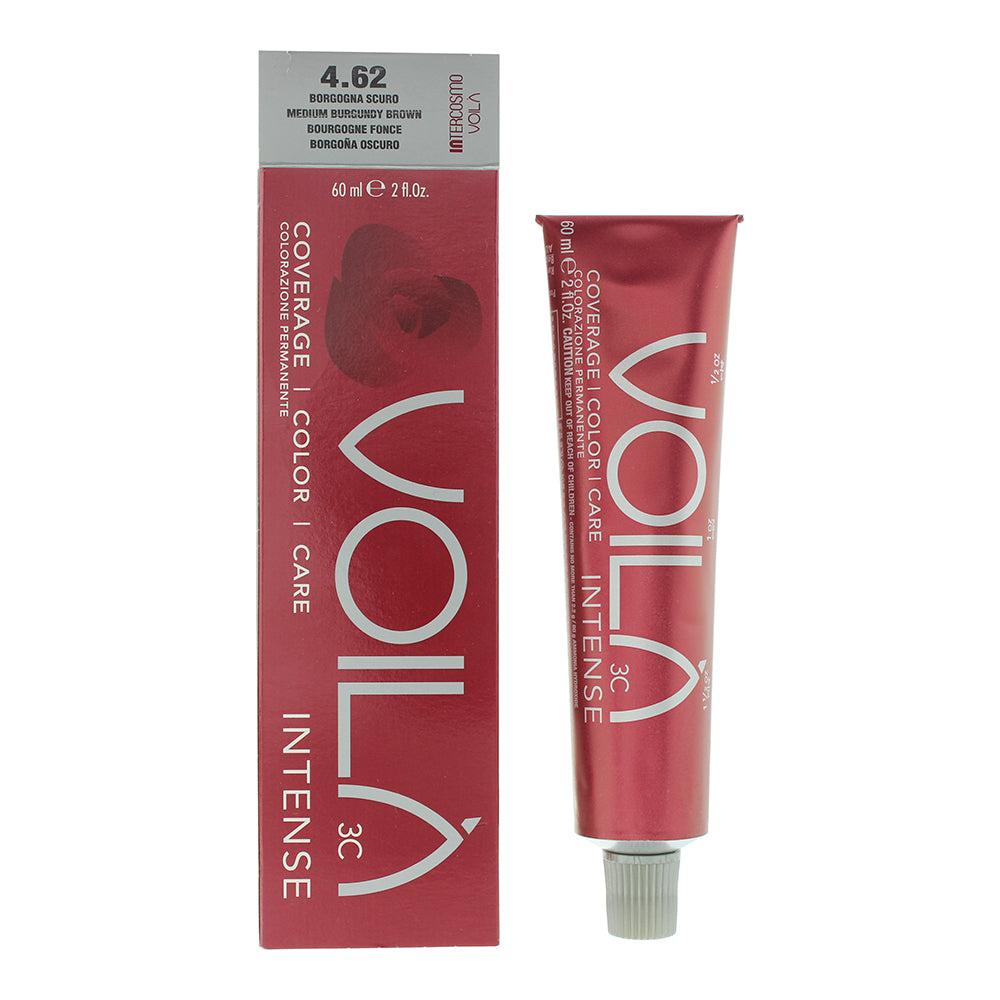 Intercosmo Voila 3C Intense 4.62 Medium Burgundy Brown Hair Color 60ml - Glow Empire