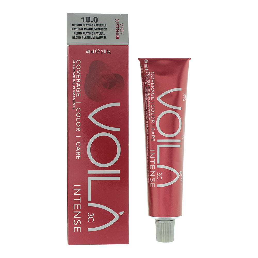 Intercosmo Voila 3C Intense 10.0 Natural Platinum Blonde Hair Color 60ml - Glow Empire
