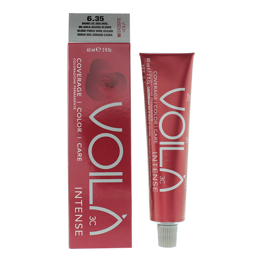 Intercosmo Voila 3C Intense 6.35 Dark Golden Mahogany Blonde Hair Color 60ml - Glow Empire