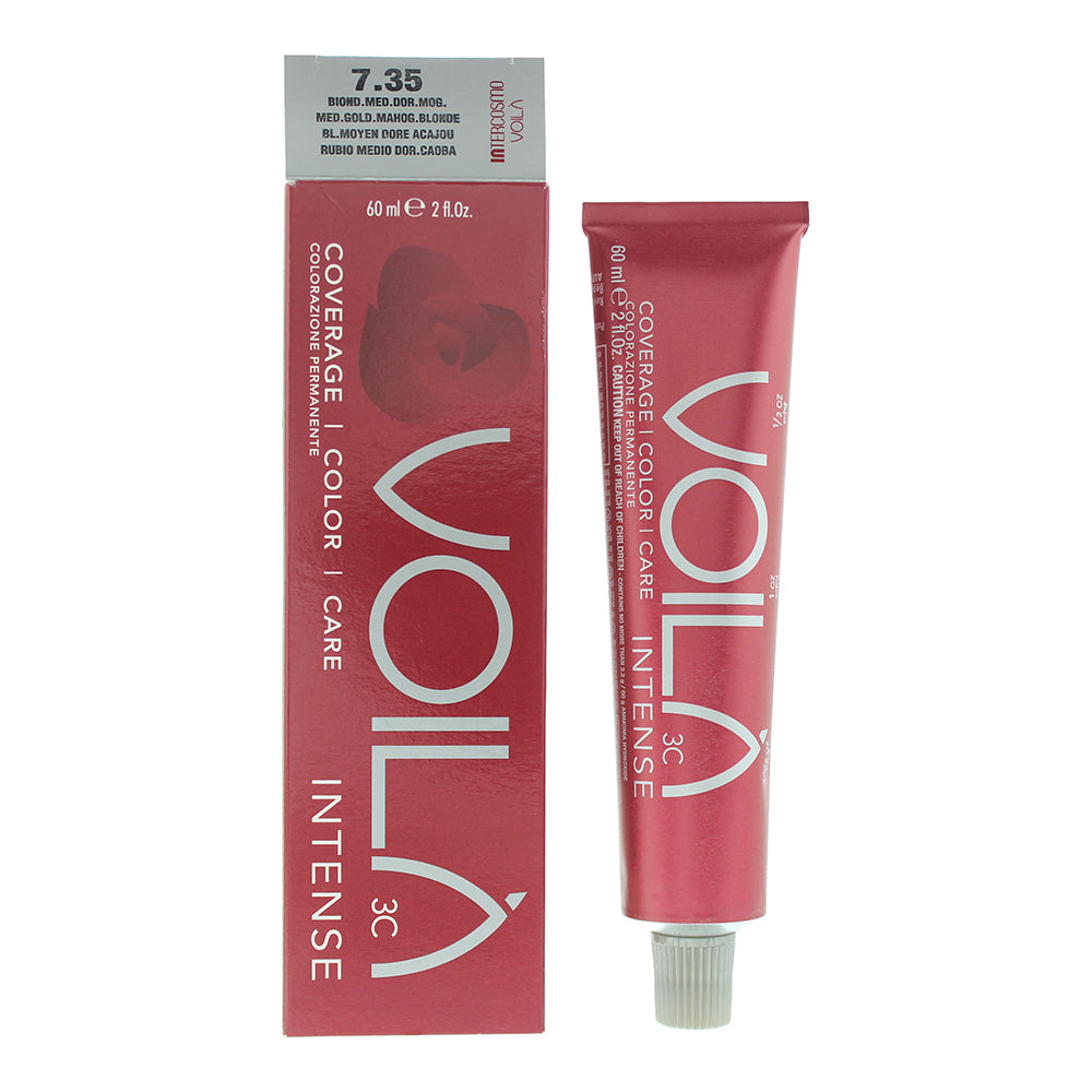 Intercosmo Voilà 3C Intense 60ml - 7.35 Medium Golden Mahogany Blonde - Glow Empire