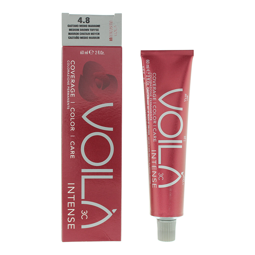 Intercosmo Voilà 3C Intense 60ml - 4.8 Medium Brown Toffee - Glow Empire