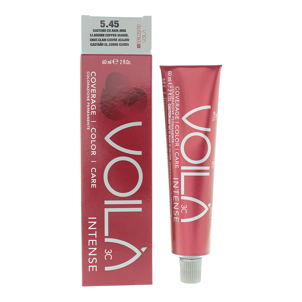 Intercosmo Voilà 3C Intense 60ml - 5.45 Light Brown Copper Mahogany - Glow Empire
