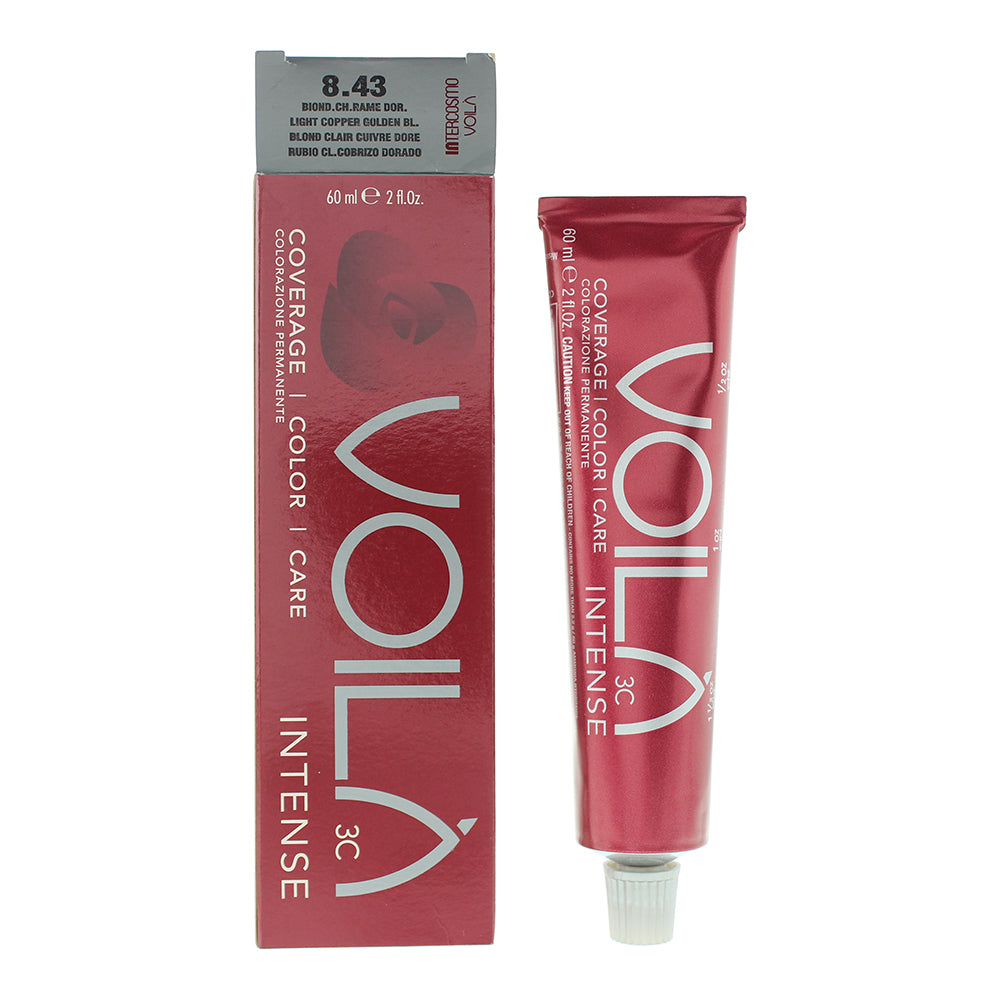 Intercosmo Voilà 3C Intense 60ml - 8.43 Light Copper Golden Blonde - Glow Empire