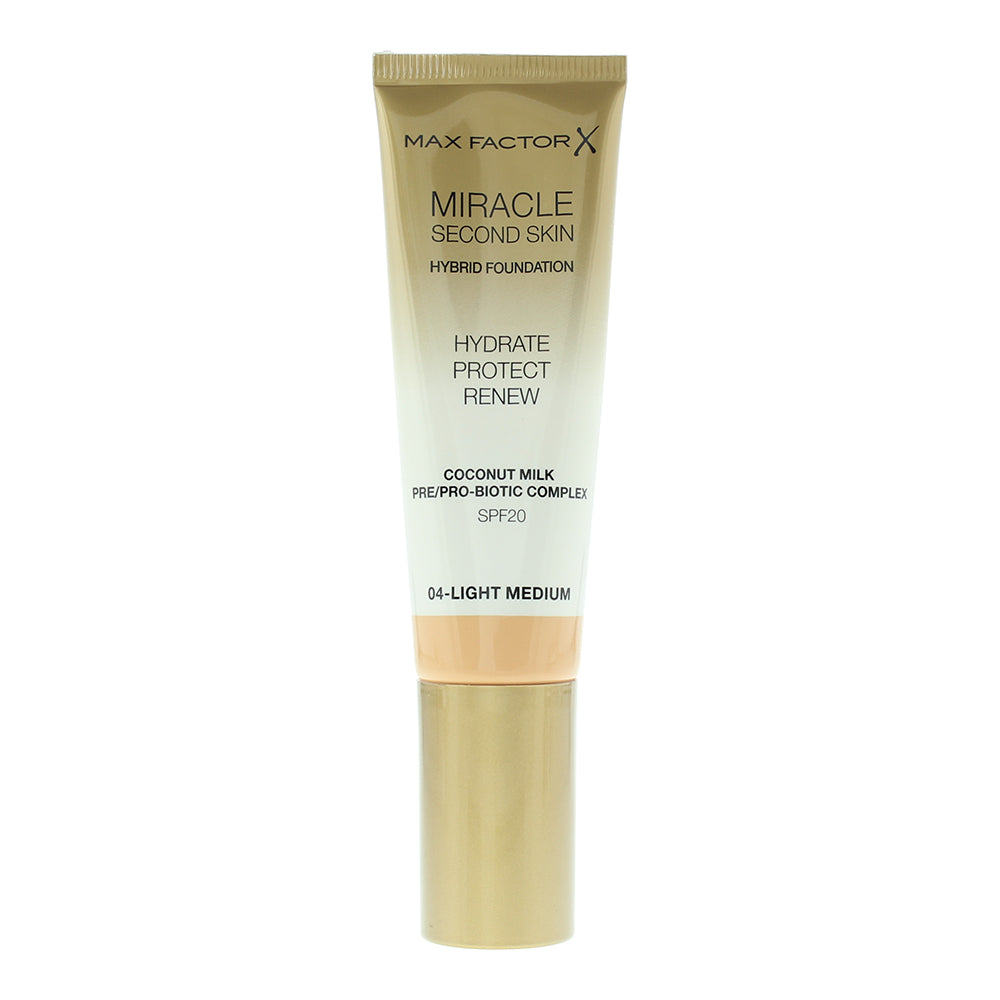 Max Factor Miracle Touch Second Skin Foundation SPF20 30ml - 4 Light Medium - Glow Empire