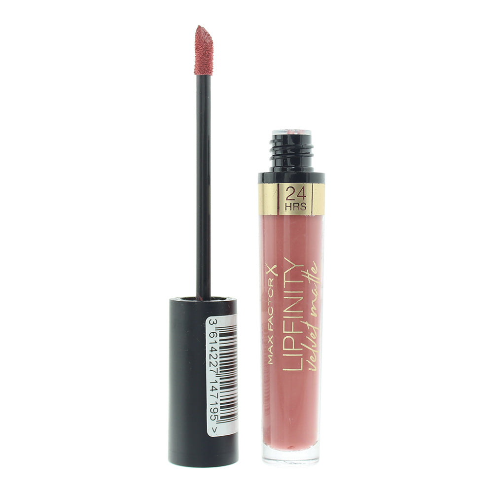 Max Factor Lipfinity 24 Hour Velvet Matte Lipstick 2.3ml - 65 Vanity Brown - Glow Empire