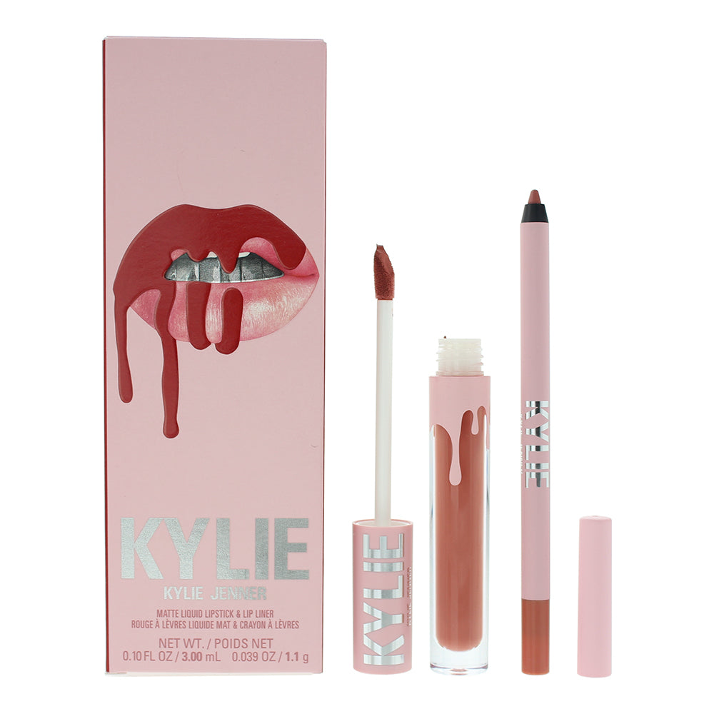 Kylie Cosmetics Matte Lip Kit 3ml Liquid Lipstick + 1.1g Lip Liner - Queen - Glow Empire