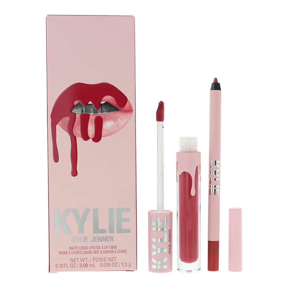 Kylie Cosmetics Matte Lip Kit 3ml Liquid Lipstick + 1.1g Lip Liner - Bad Lil Thing - Glow Empire
