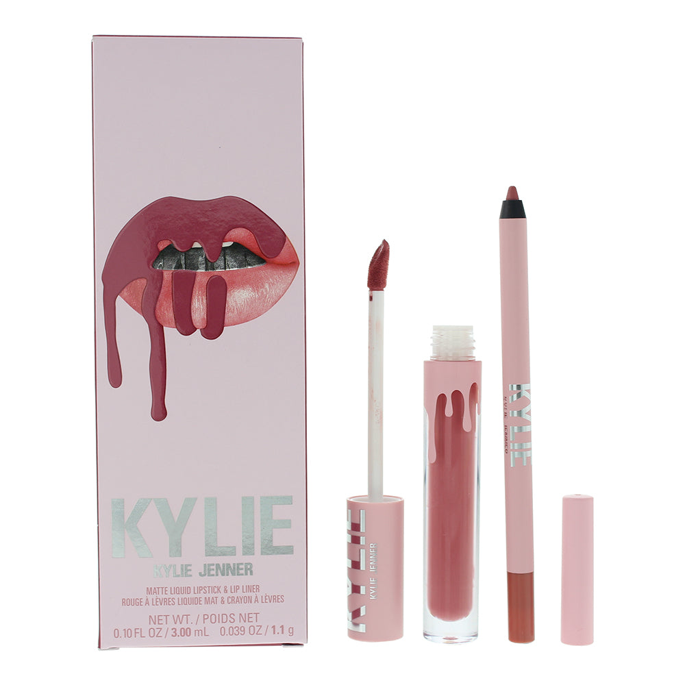 Kylie by Kylie Jenner Matte Lip Kit 302 Snow Way Bae 2-Piece Gift Set Liquid Lipstick 3ml, Lip Liner 1.1g - Glow Empire