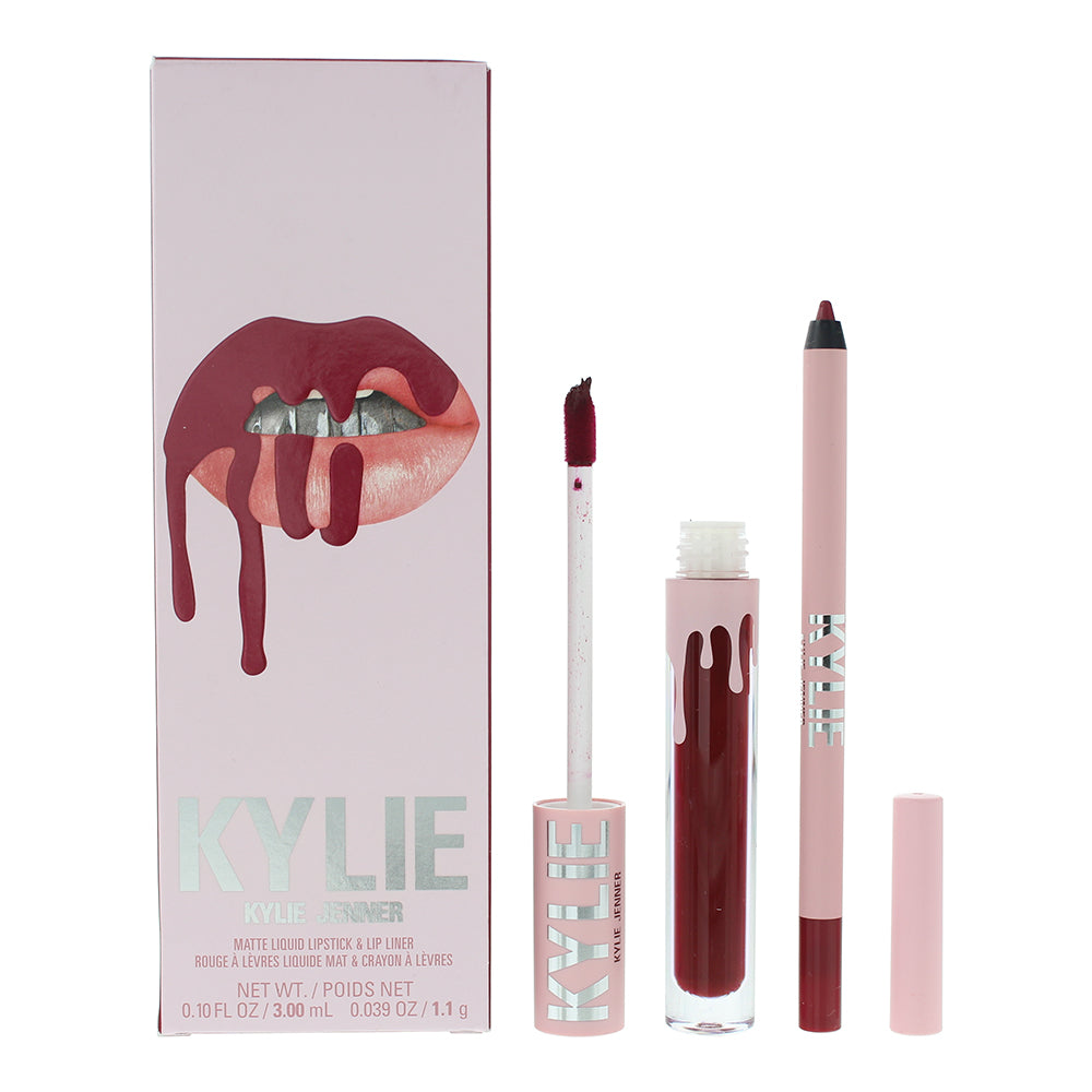 Kylie by Kylie Jenner Matte Lip Kit 403 Bite Me 2-Piece Gift Set (Liquid Lipstick 3ml, Lip Liner 1.1g) - Glow Empire