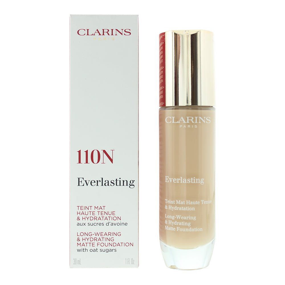 Clarins Everlasting Hydrating & Matte Foundation 30ml - 110N Honey - Glow Empire