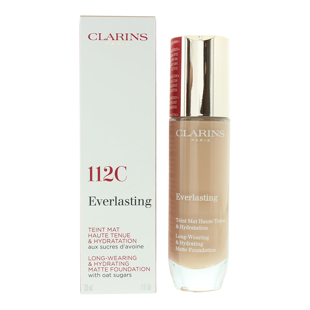 Clarins Everlasting Hydrating & Matte Foundation 30ml - 112C Amber - Glow Empire