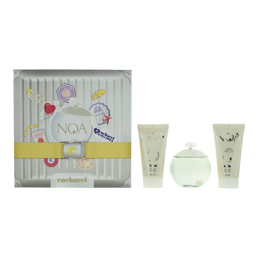 Cacharel Noa 3 Piece Gift Set: Eau de Toilette 100ml - Body Lotion 2 x 50ml - Glow Empire