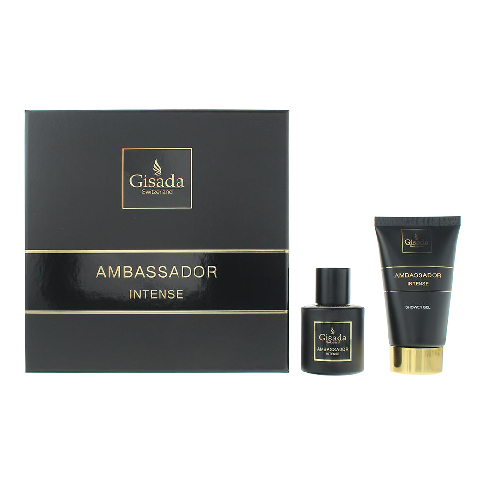 Gisada Ambassador Intense Gift Set 50ml EDP + 100ml Shower Gel - Glow Empire