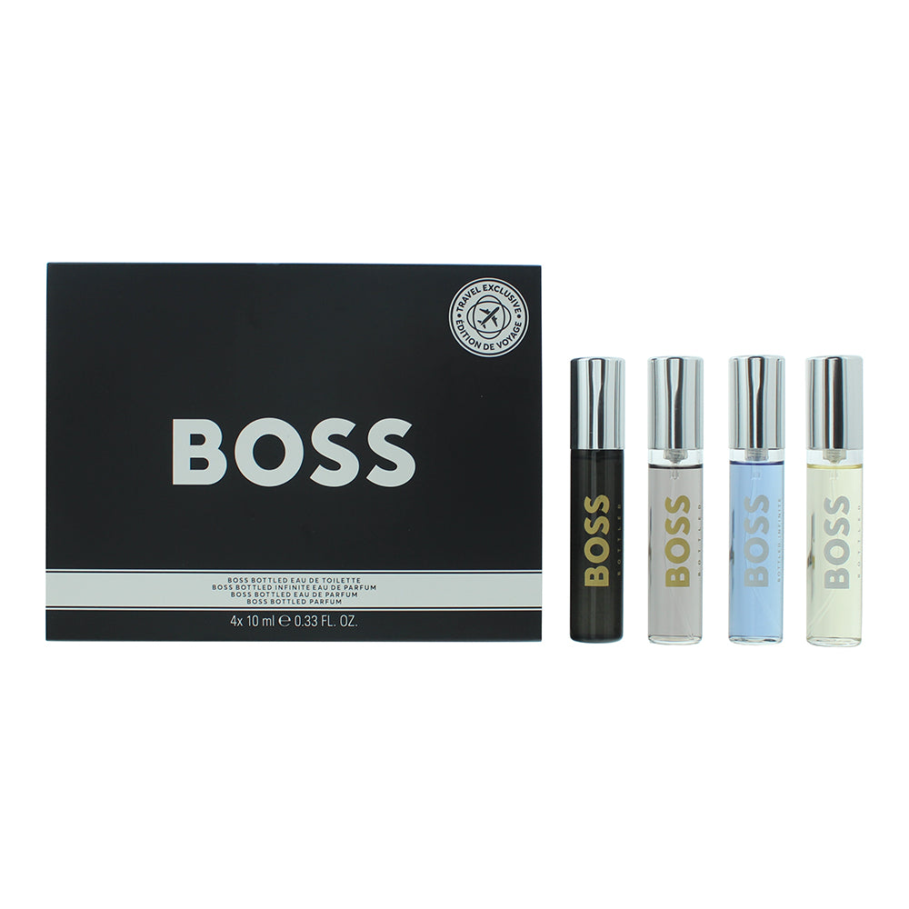 Hugo Boss Bottled 4 Piece Gift Set: Eau de Parfum 10ml - Eau de Toilette 10ml - Parfum 10ml - Infinite Eau de Parfum 10ml - Glow Empire