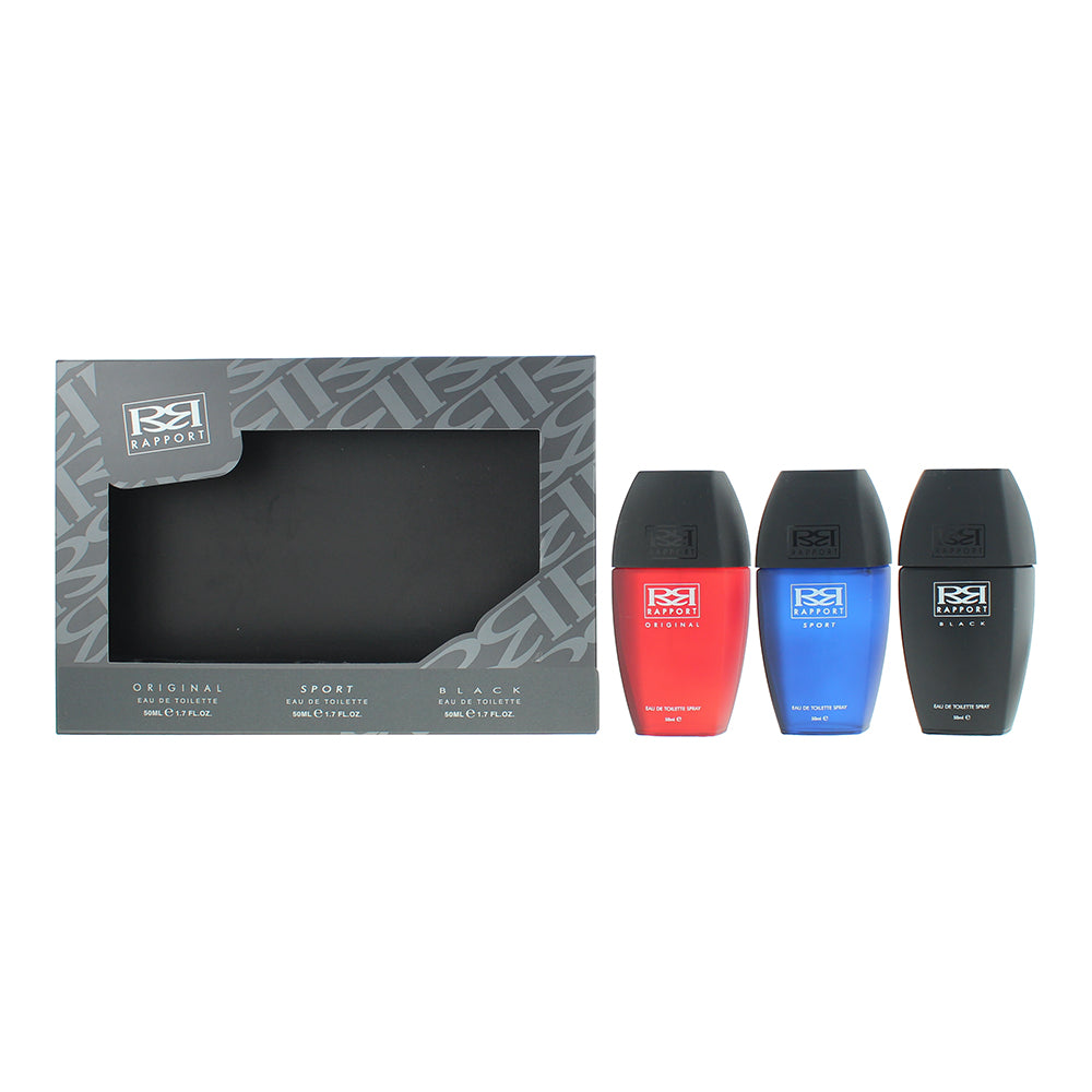 Dana Rapport Gift Set 50ml Original EDT + 50ml Sport EDT + 50ml Black EDT - Glow Empire