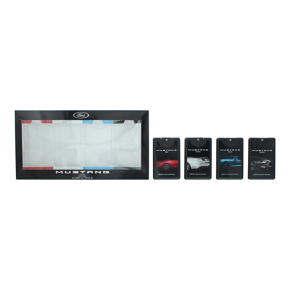 Mustang Ford Gift Set 20ml Red EDT + 20ml White EDT + 20ml Blue EDT + 20ml Black EDT - Glow Empire