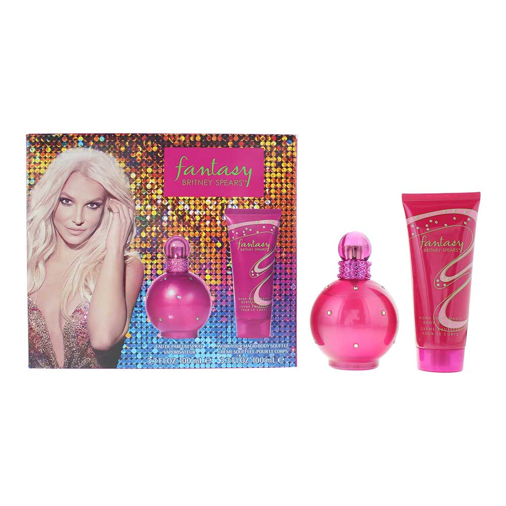 Britney Spears Fantasy 2 Piece Gift Set: Eau de Parfum 100ml - Body Souffle 100ml - Glow Empire