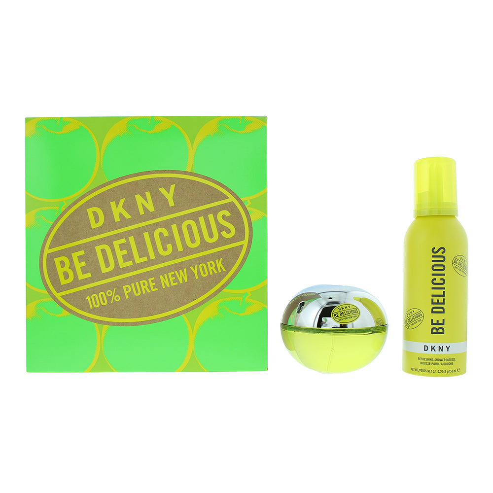 DKNY Be Delicious Gift Set 100ml EDP + 150ml Refreshing Shower Mousse - Glow Empire