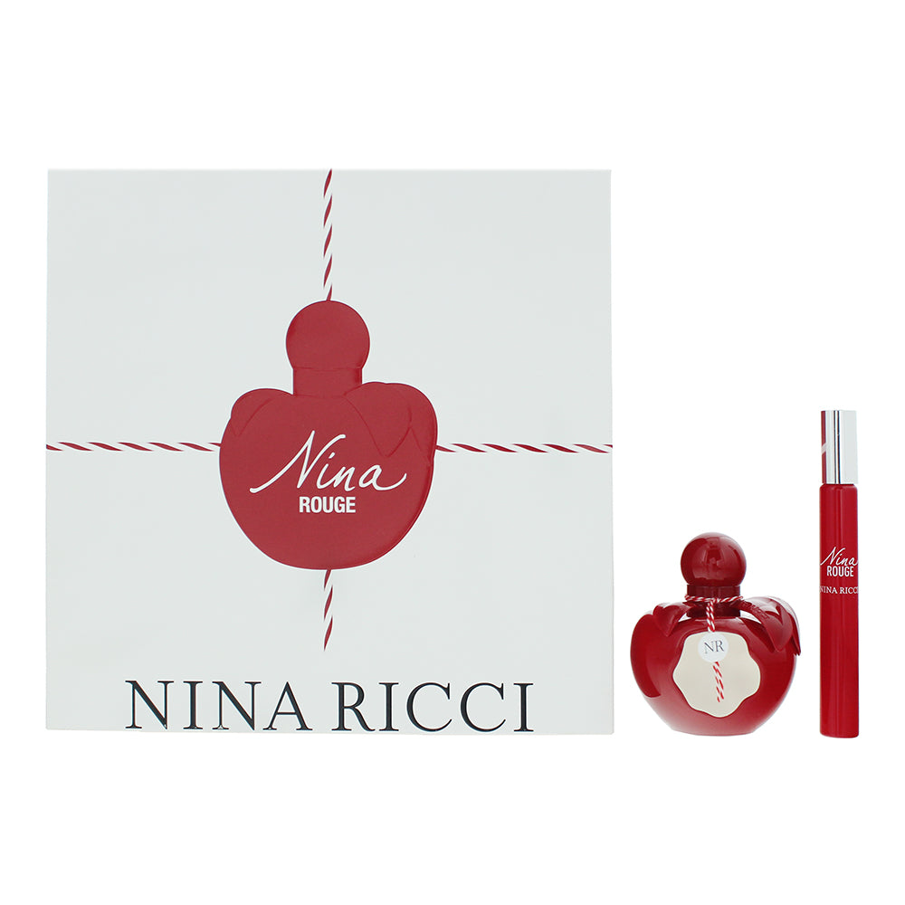 Nina Ricci Nina Rouge Gift Set 50ml EDT + 10ml Roll On EDT - Glow Empire