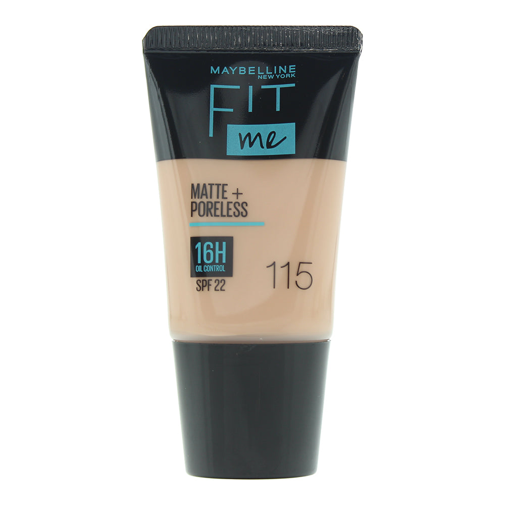 Maybelline Fit Me Matte & Poreless Foundation SPF22 18ml - 115 Ivory - Glow Empire