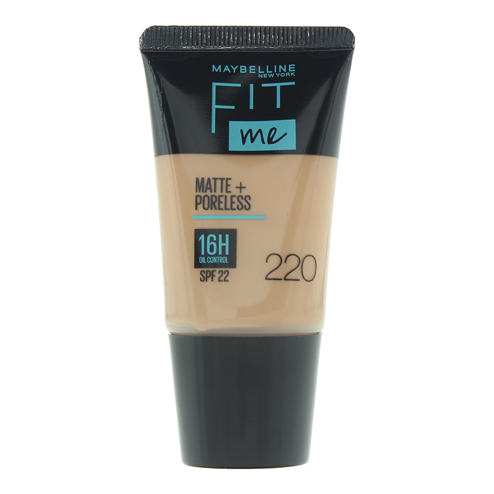 Maybelline Fit Me Matte & Poreless Foundation SPF22 18ml - 220 Natural Beige - Glow Empire