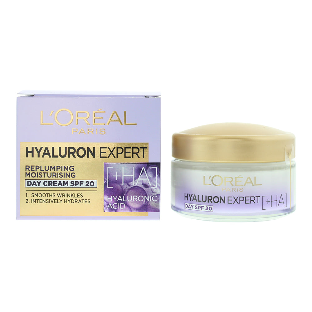 L'oreal Hyaluron Expert Replumping Moisturising Care Day Cream SPF20 50ml - Glow Empire