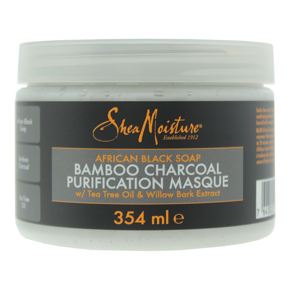Shea Moisture African Black Soap Bamboo Charcoal Purification Masque 354ml - Glow Empire