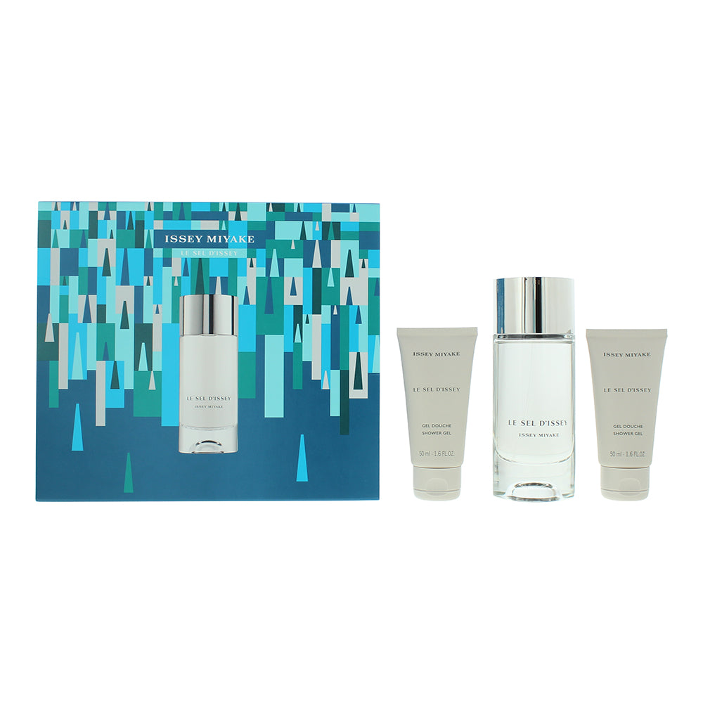 Issey Miyake Le Sel d?Issey Gift Set 100ml EDT + 2 x 50ml Shower Gel - Glow Empire