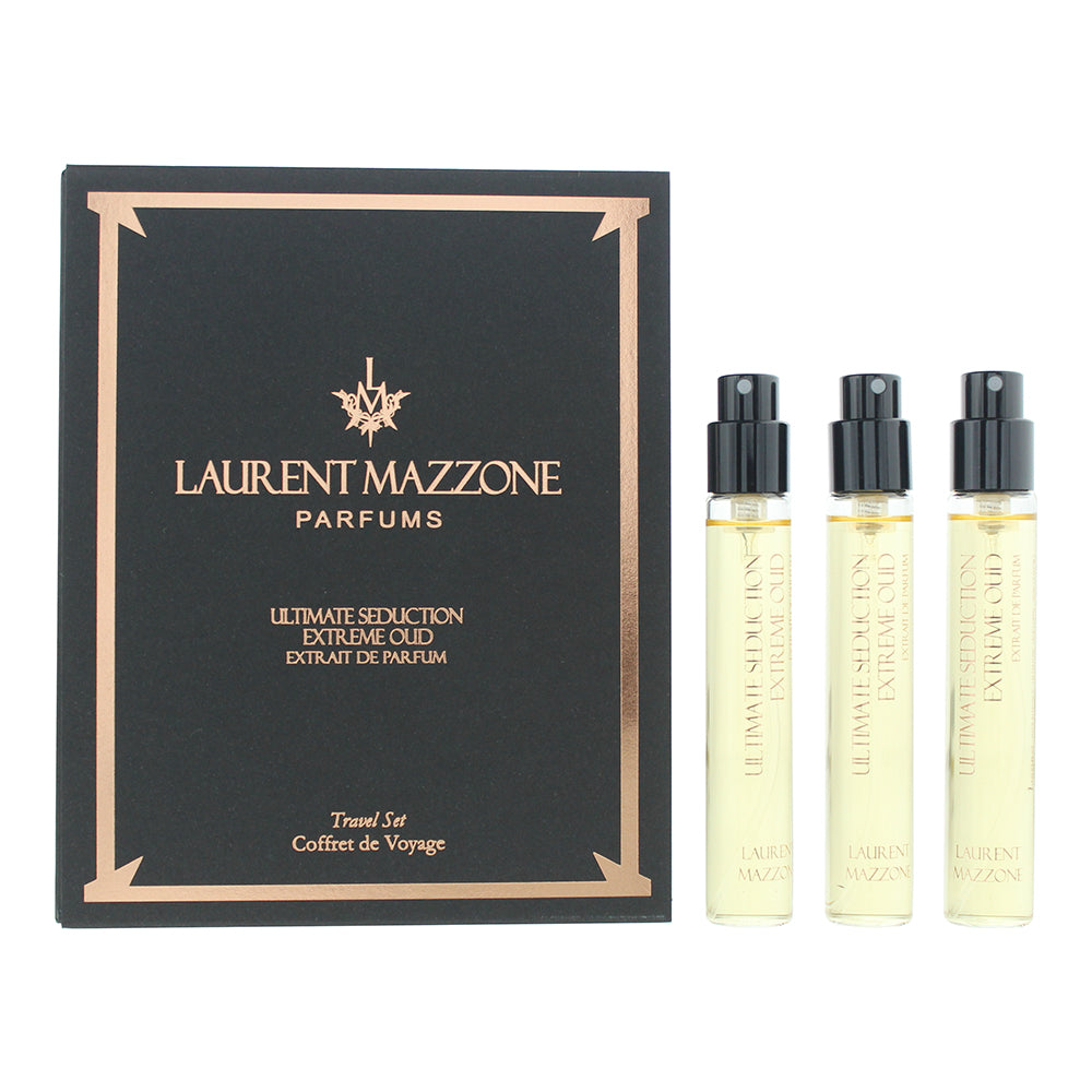 Laurent Mazzone Ultimate Seduction Extreme Oud Extrait de Parfum Travel set 3x15ml - Glow Empire