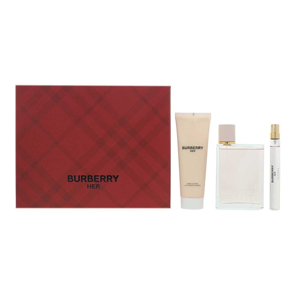 Burberry Burberry Her Gift Set 100ml EDP + 75ml Body Lotion + 10ml EDP - Glow Empire