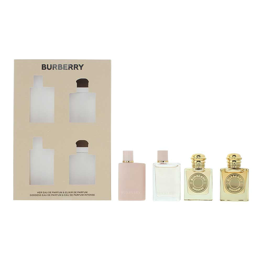 Burberry Her Gift Set: Her EDP 5ml - Her Elixir EDP Intense 5ml - Goddess EDP 5ml - Goddess EDP Intense 5ml - Glow Empire