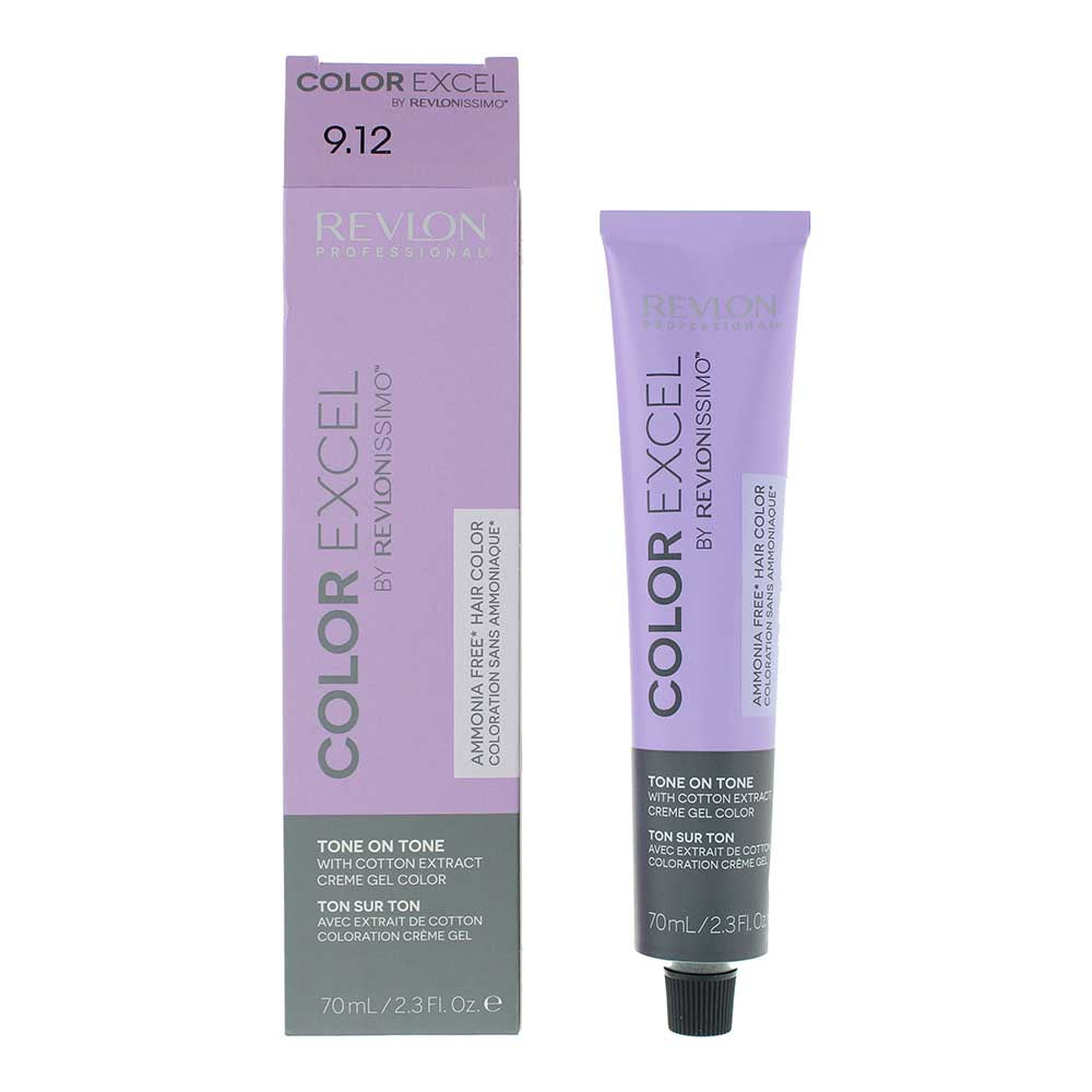 Revlon Revlonissimo Color Excel Creme Gel Hair Colour 70ml - 9.12 Very Light Ash Iridescent Blonde - Glow Empire