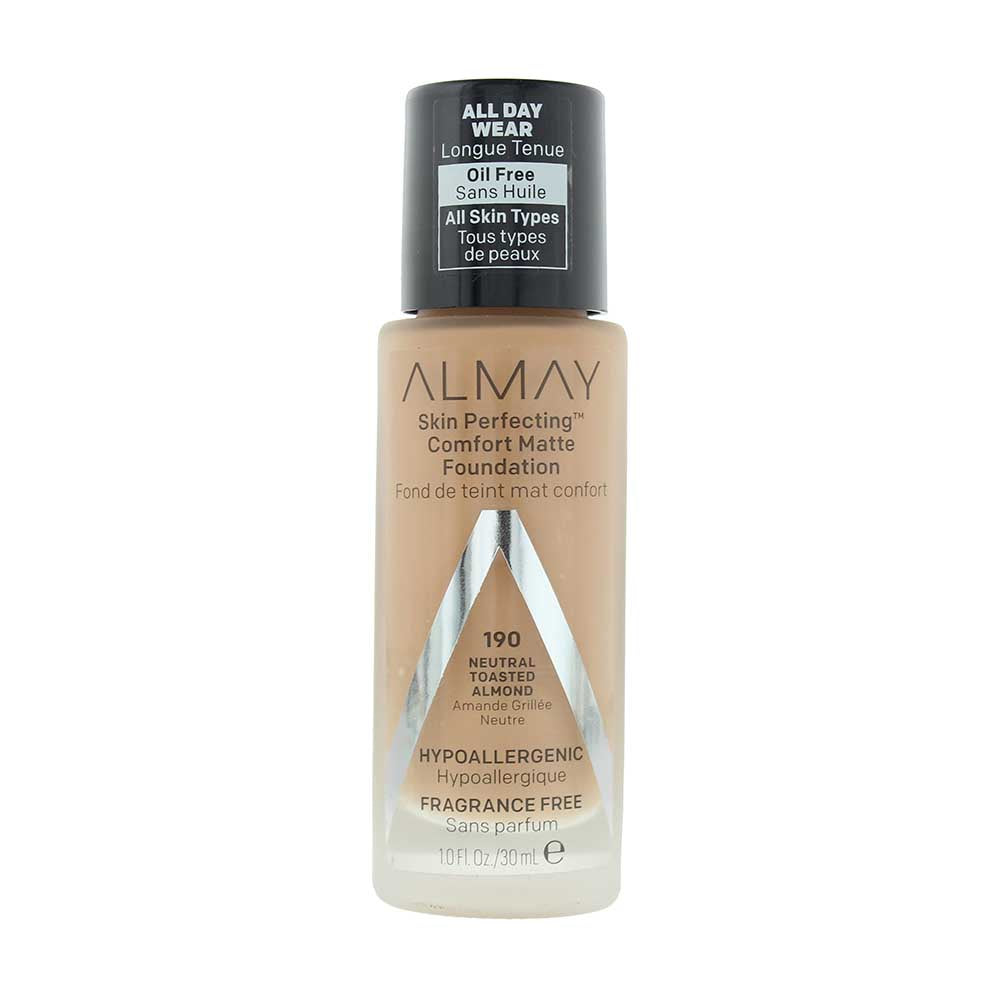 Almay Skin Perfecting Comfort Matte Foundation 30ml - 190 Neutral Toasted Almond - Glow Empire