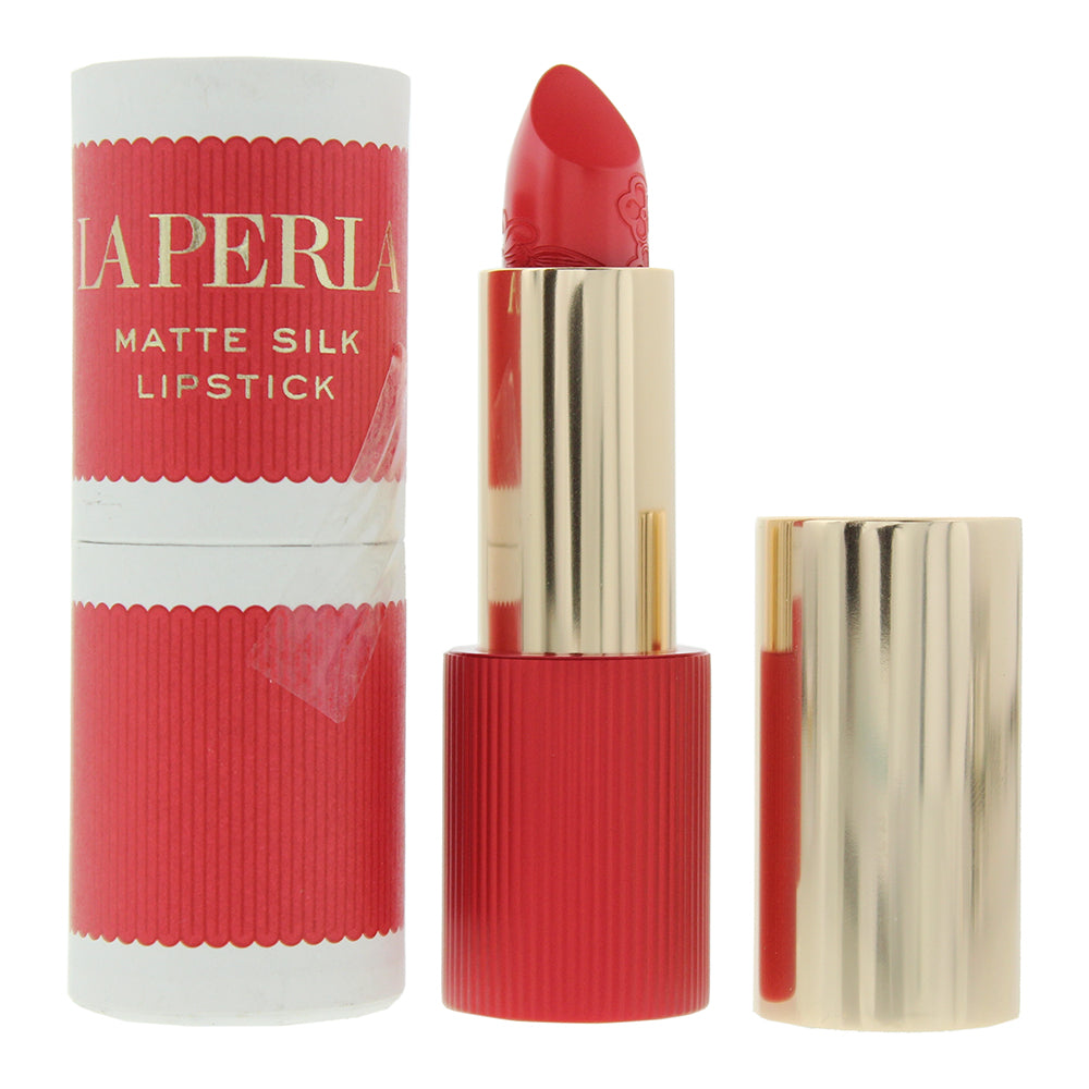 La Perla Matte Silk Lipstick - #103 - Coral Red - 3.5g - Glow Empire