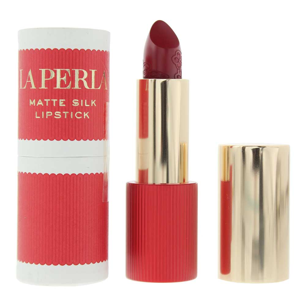 La Perla Matte Silk Lipstick - #107 - Cherry Red - 3.5g - Glow Empire